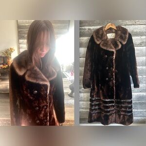 Vintage “Furs by Leonard” brown Mink Coat, size S